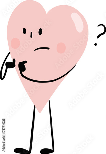 illustration of heart cute cartoon why me