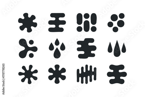 Collection of Organic Shapes and Splatter Forms