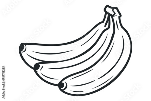 Bunch of Bananas Outline