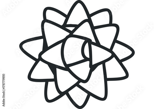 Stylized bow tie outline