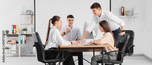 Business people negotiating...