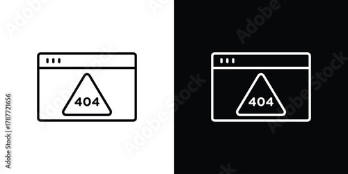 404 Error icon - stroke design. pixel perfect editable line icons