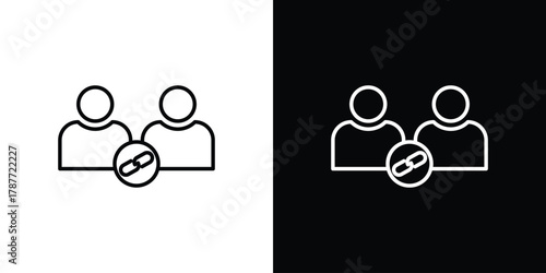 Affiliate link icon - stroke design. pixel perfect editable line icons