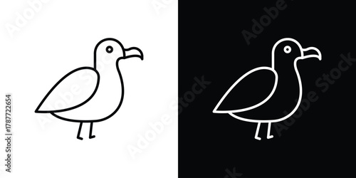 Albatross icon - stroke design. pixel perfect editable line icons