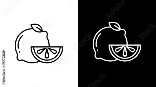 Lemon   White Icon Set Design