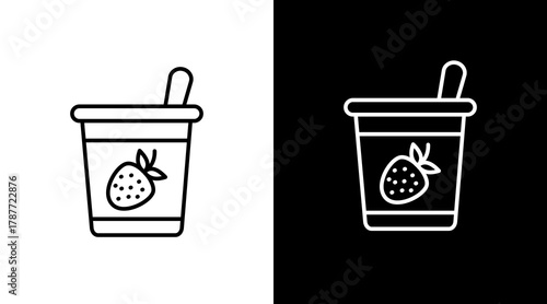 Yogurt   White Icon Set Design