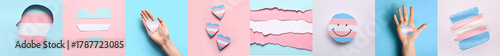 Creative collage with trans...