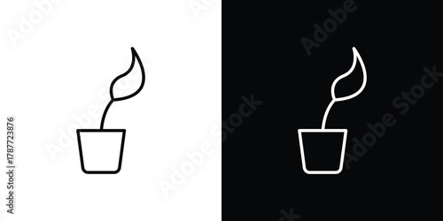 Author sign - stroke design. pixel perfect editable line icons