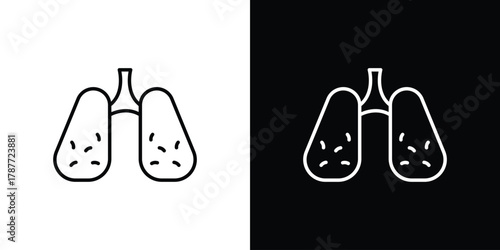 Asthma icon - stroke design. pixel perfect editable line icons