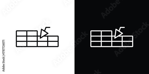 Brickwork icon - stroke design. pixel perfect editable line icons