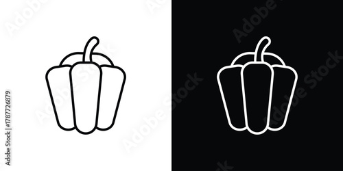 Capsicum icon - stroke design. pixel perfect editable line icons