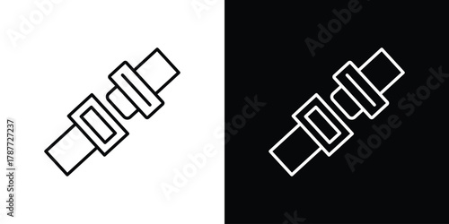 Car seat belt icon - stroke design. pixel perfect editable line icons