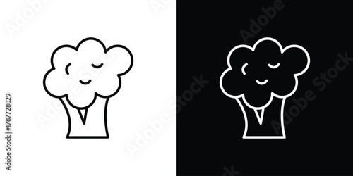 Cauliflower icon - stroke design. pixel perfect editable line icons