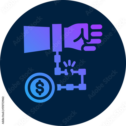 Debt relief  icon for bankruptcy , website, application, printing, document, poster design, etc