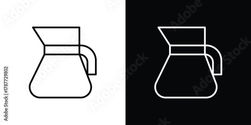 Coffee pot icon - stroke design. pixel perfect editable line icons