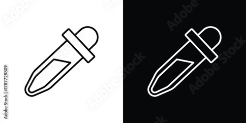 Color picker icon - stroke design. pixel perfect editable line icons