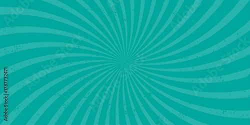 Bright blue abstract radial sunburst illustration with light rays background