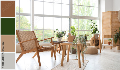 Interior of light room with...