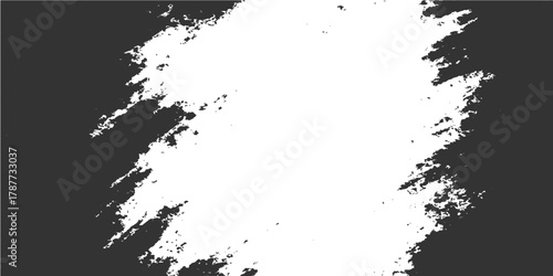 Abstract vintage black grunge ink splat frame texture design illustration for vector pattern background