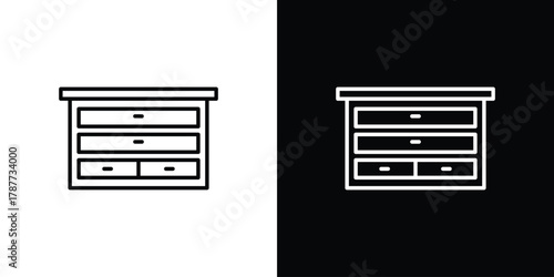 Dresser icon - stroke design. pixel perfect editable line icons