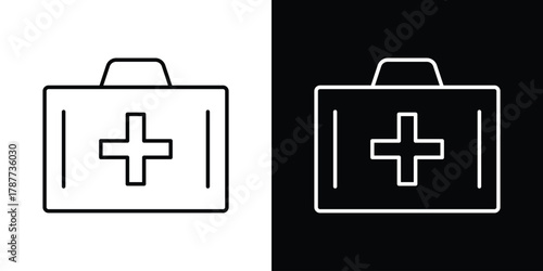 First aid kit icon - stroke design. pixel perfect editable line icons