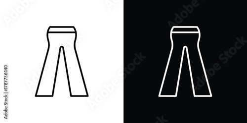 Flare pants icon - stroke design. pixel perfect editable line icons