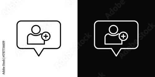 Followers icon - stroke design. pixel perfect editable line icons