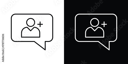 Follower icon - stroke design. pixel perfect editable line icons