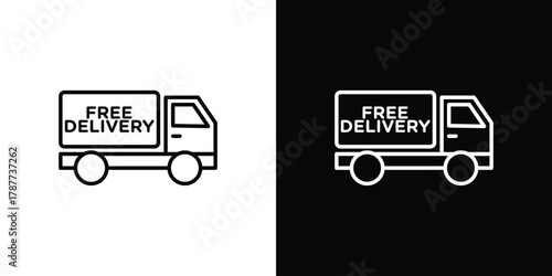 Free delivery icon - stroke design. pixel perfect editable line icons