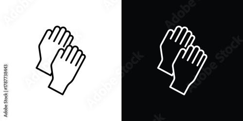 Gloves icon - stroke design. pixel perfect editable line icons