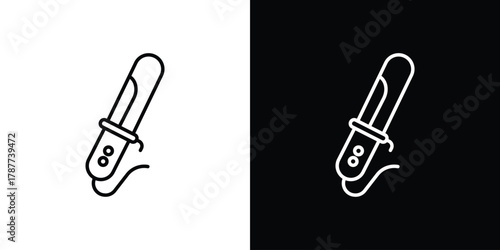 Hair curler icon - stroke design. pixel perfect editable line icons
