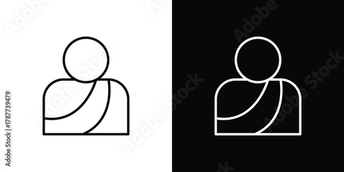 Guru icon - stroke design. pixel perfect editable line icons