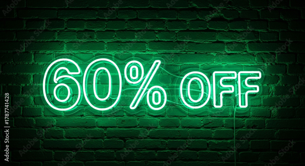 Obraz premium Stunning neon sign flashes 