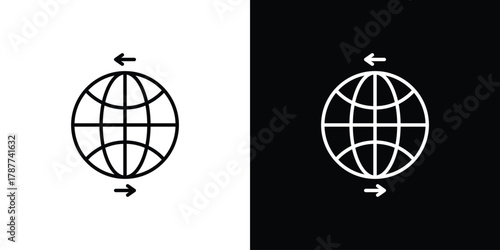 Import-export icon - stroke design. pixel perfect editable line icons