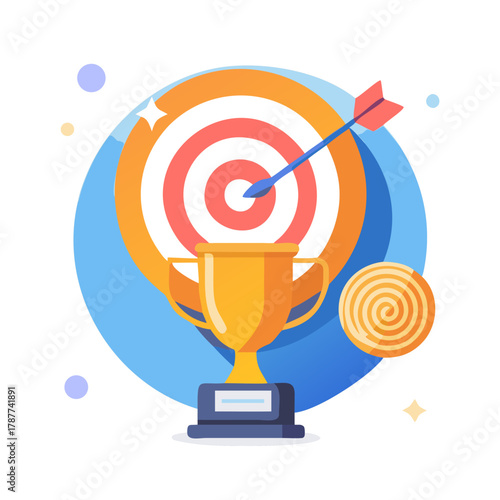 Business Target and Trophy Icon