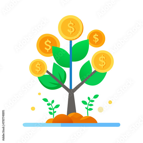 Business Growth Tree Icon