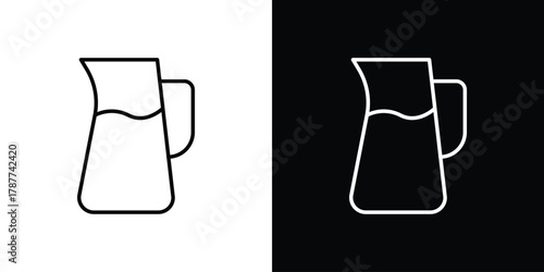 Jug icon - stroke design. pixel perfect editable line icons