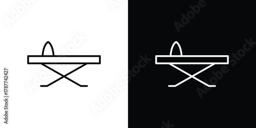 Iron board icon - stroke design. pixel perfect editable line icons