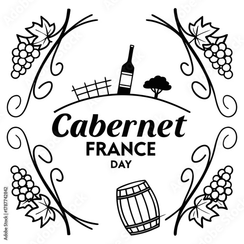 CABERNET FRANC DAY vector illustration 