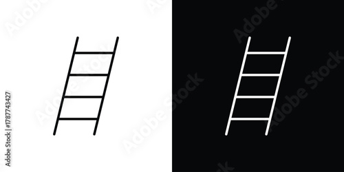 Ladder icon - stroke design. pixel perfect editable line icons