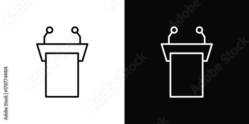 Lectern icon - stroke design. pixel perfect editable line icons