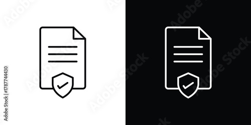 License icon - stroke design. pixel perfect editable line icons