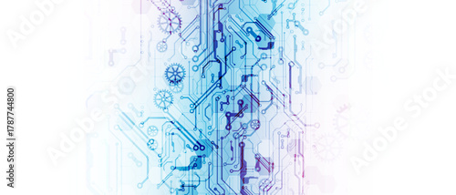 Technology abstract background. Hand drawn vector.