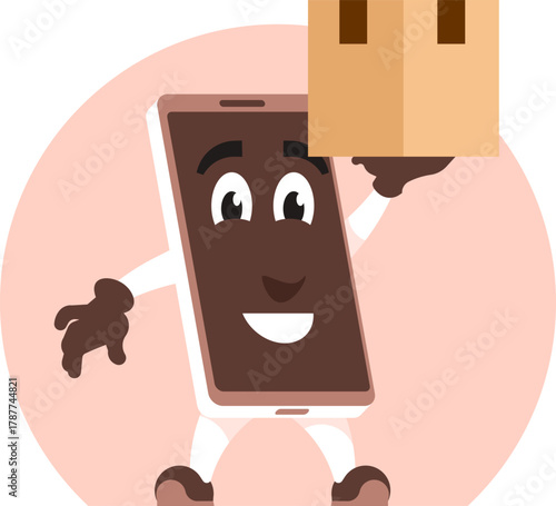 Internet Shopping Concept with Online Store and Smartphone