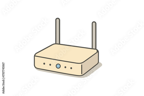 Wireless network router device with dual antennas and status lights