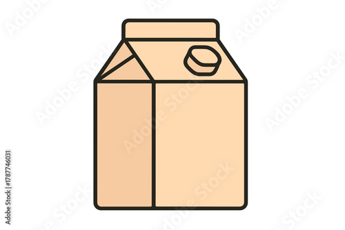 Outline of a generic beverage carton with a screw cap