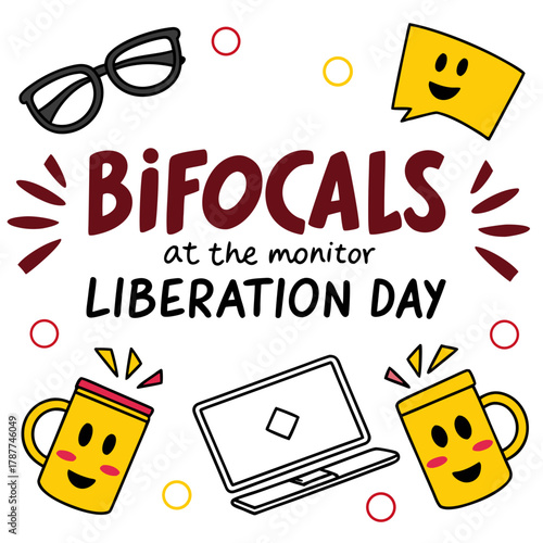 BIFOCALS AT THE MONITOR LIBERATION DAY vector illustration 