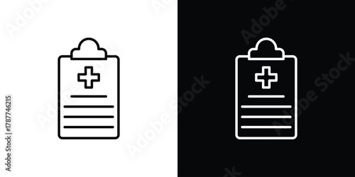 Medical records icon - stroke design. pixel perfect editable line icons