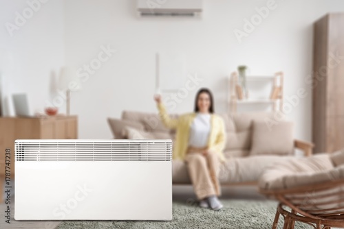Electric convector in room ...