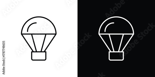 Parachute icon - stroke design. pixel perfect editable line icons